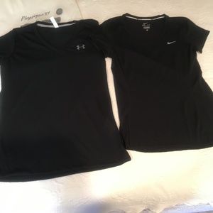 Package of 3 Athletic T-Shirts (Nike, Under Armour, North Face)